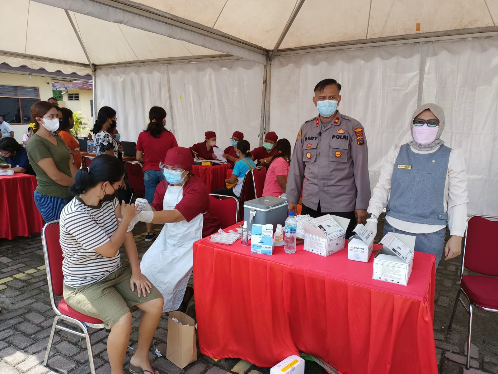 Polsek Pancur Batu Kembali Gelar Vaksin Merdeka Yang Kedua.