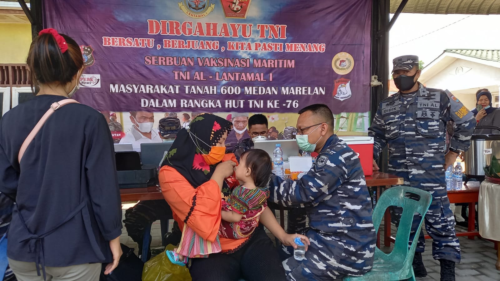 Keinginan Warga Tanah 600 Marelan Peroleh Vaksin Dari Lantamal I Dipenuhi