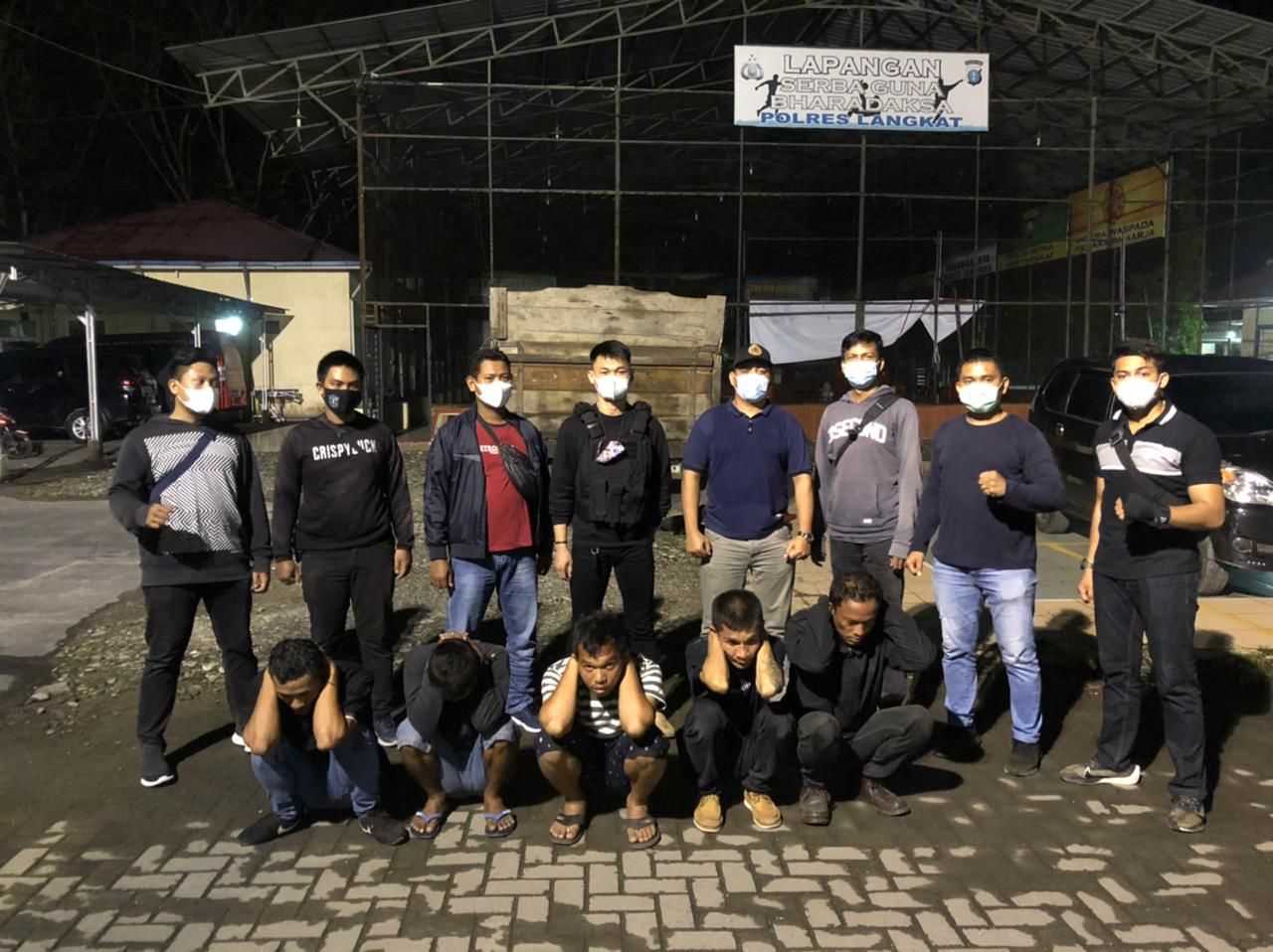 5 Preman & Pelaku Pungli Sopir Truk Diamankan Team Wampu Squad Polres Langkat