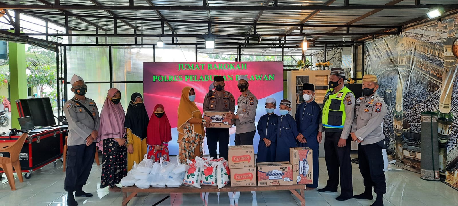 Polres Pelabuhan Belawan Santuni Yayasan Qur’an Center Asy Syairun