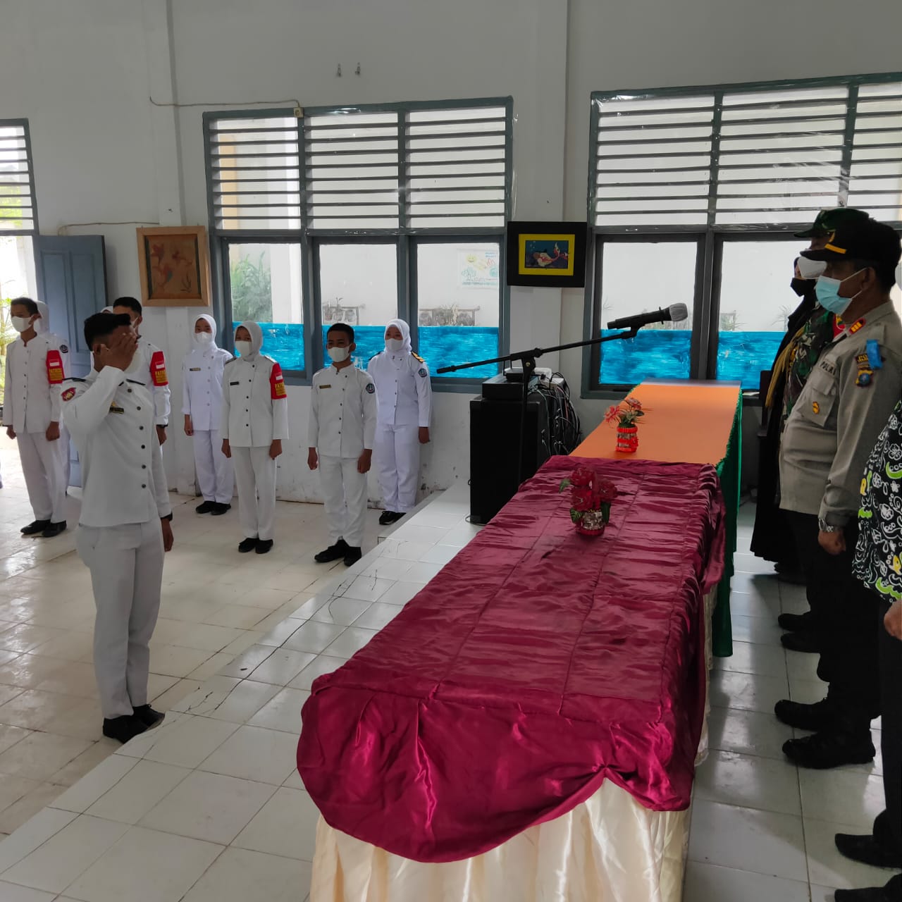 Polres Tanjungbalai & Forkopimda Bentuk Patroli Prokes Siswa di SMK N 1 Kota Tanjungbalai