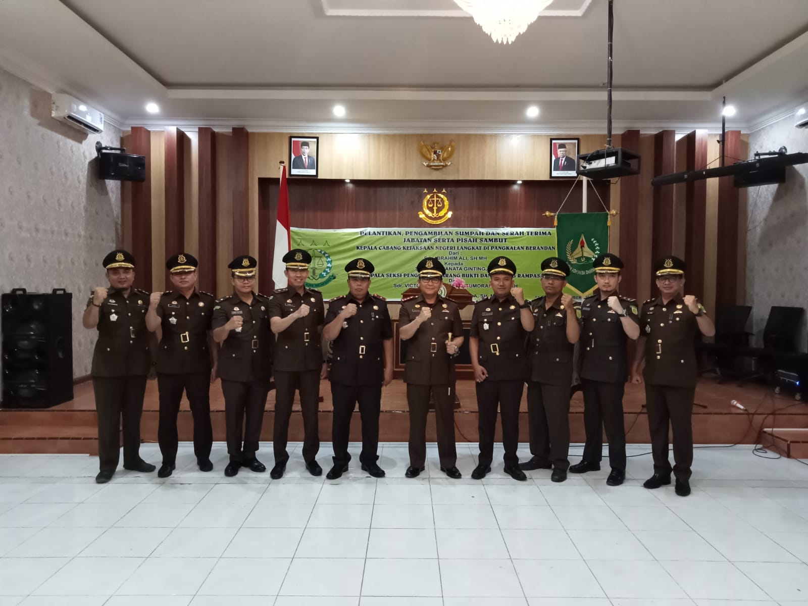 Kajari Langkat Pimpin Sertijab Kacabjari & Kasi Barang Bukti dan Barang Rampasan