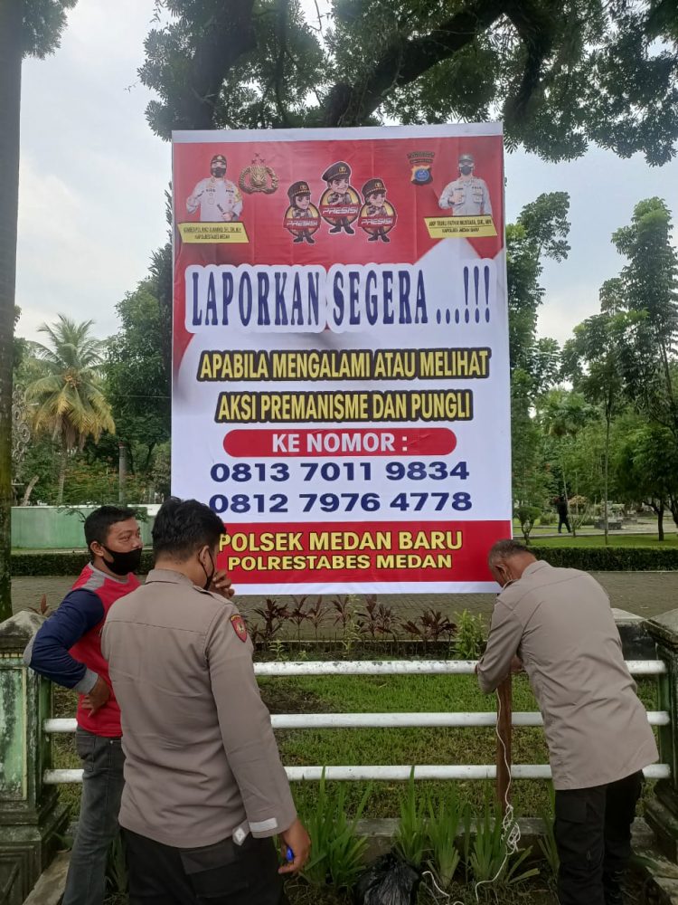 Berikan Rasa Aman & Nyaman, Polsek Medan Baru Sebarkan Nomor Aduan Call Center 