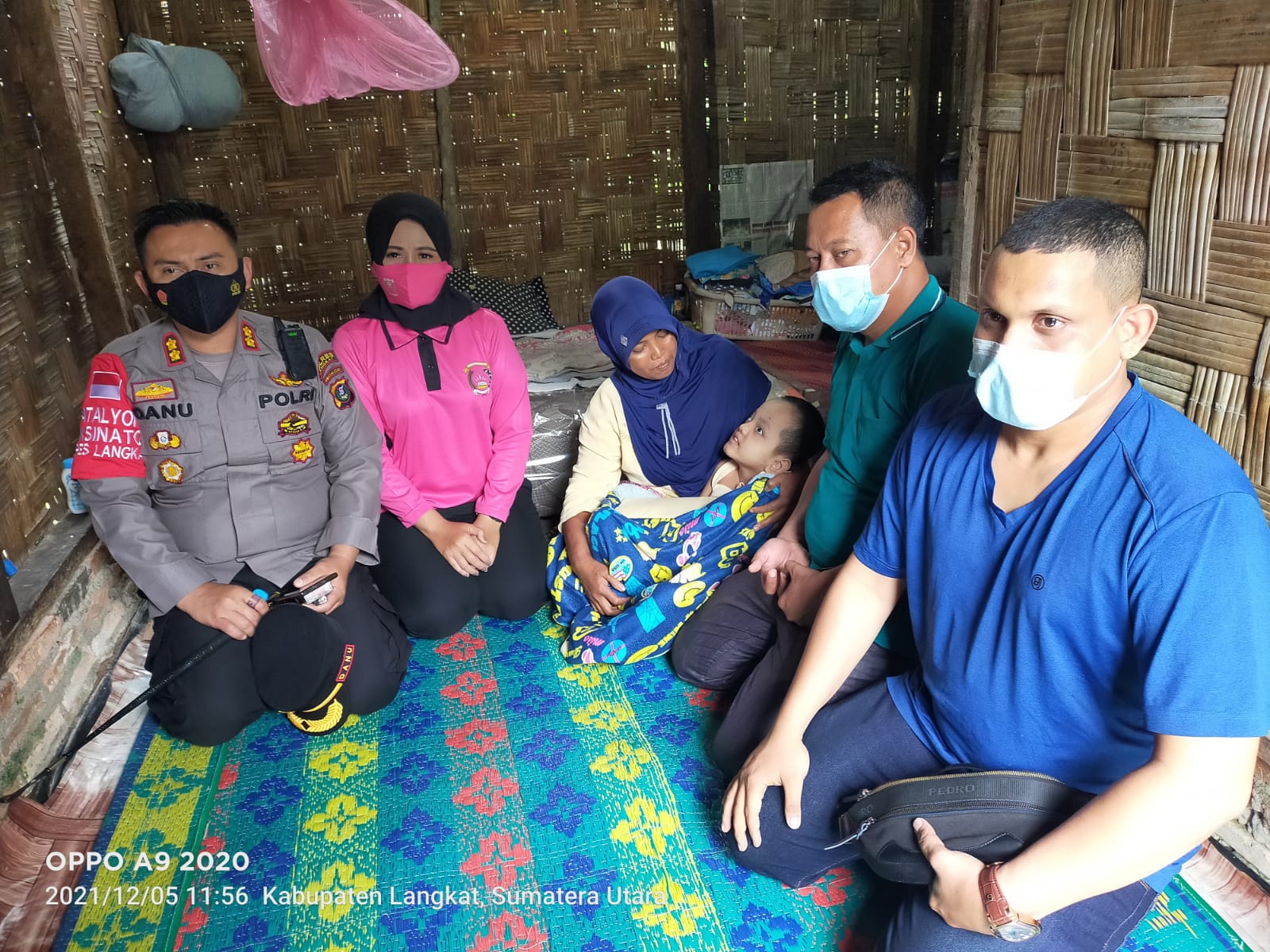 Kapolres Langkat Kasih Bantuan Kepada Keluarga Pak Sohibullah di kecamatan Tanjung Pura