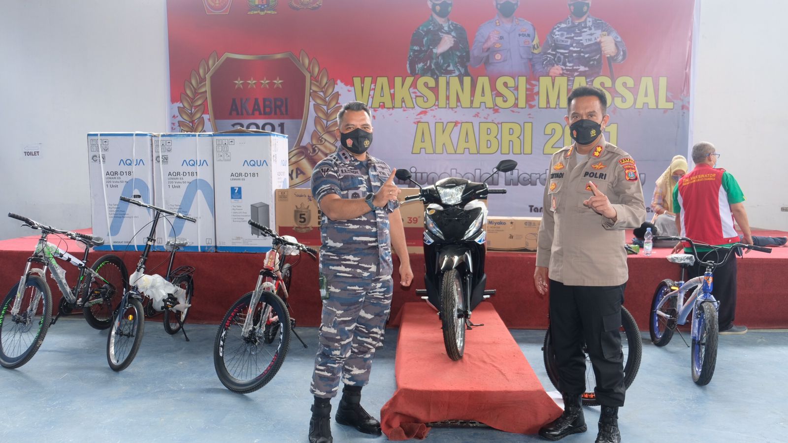 Alumni AKABRI 2001 Kapolres Tanjung Balai, Danlanal TBA dan DANDIM 0208/AS Gelar Vaksinasi Berhadiah 