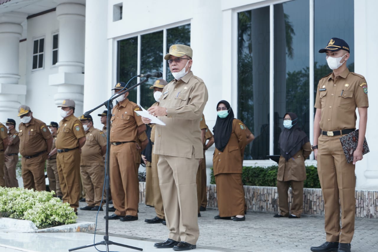Sekda Pemkab Asahan Pimpin Apel Gabungan 