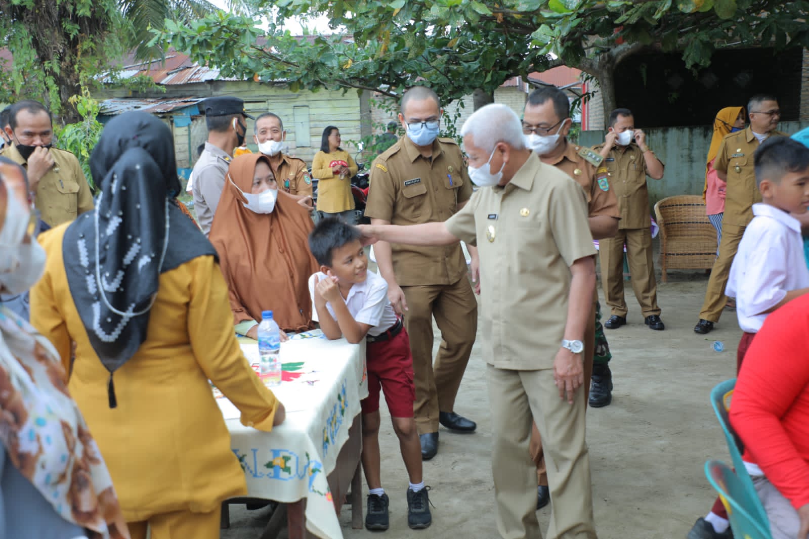 Bupati Asahan Tinjau Pelaksanaan Vaksinasi Tinggkat Sekolah Dasar 