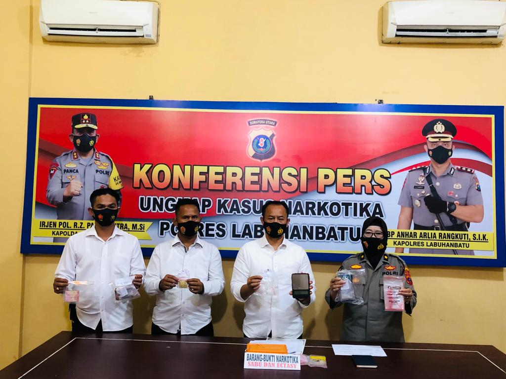 Jajaran Polres Labuhanbatu Amankan 16 Pelaku Narkoba, 4 Orang Diantaranya Terlibat Jaringan