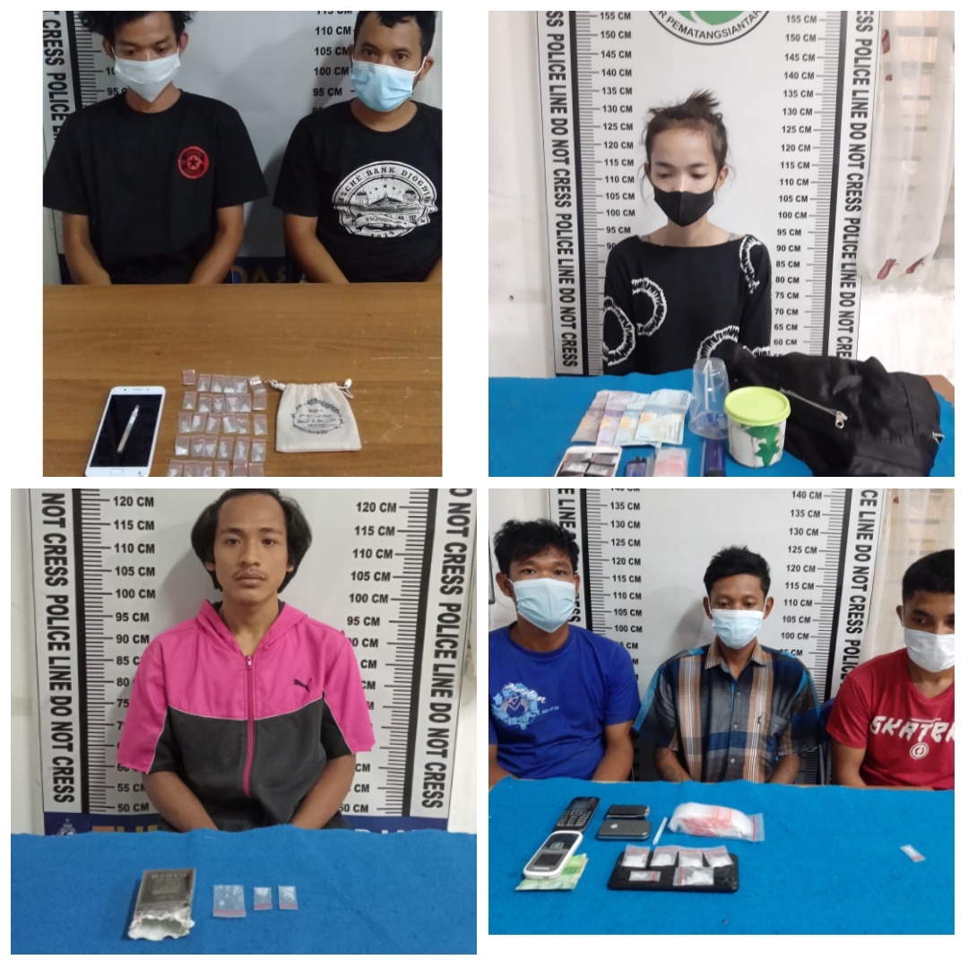 Tekab Sat Narkoba Polres Siantar Tangkap 7 Pengedar Sabu 1 Diantaranya Wanita 