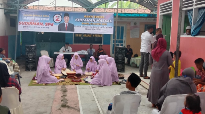 Calon Kepala Desa Klambir 5 Kebun Sudirman Gelar Baksos Khitanan Massal