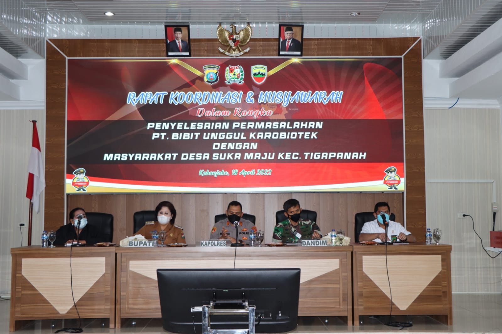 Kapolres Tanah Karo Pinpin Rapat Kordinasi Terkait Permasalahan PT.BUK