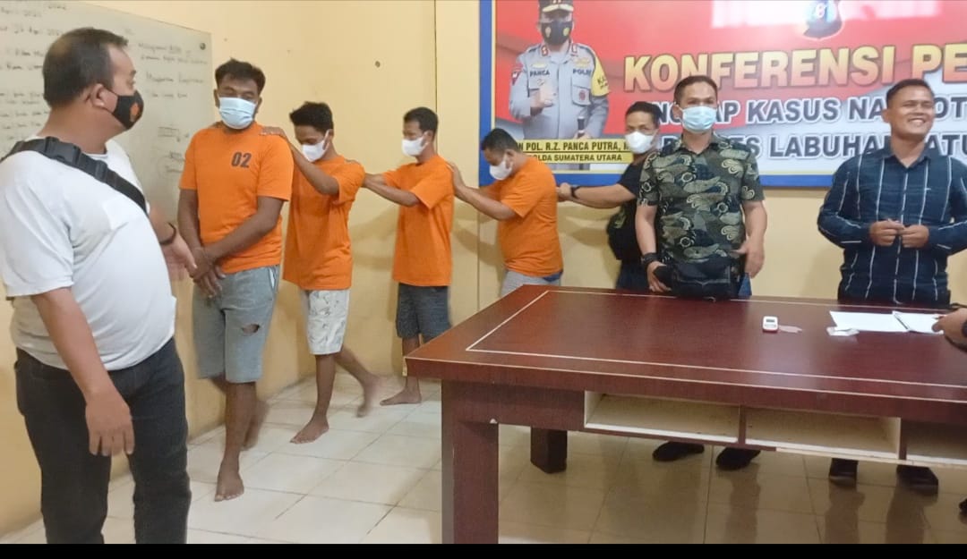 Satres Narkoba Polres Labuhanbatu Amankan 4 Pengedar Narkoba