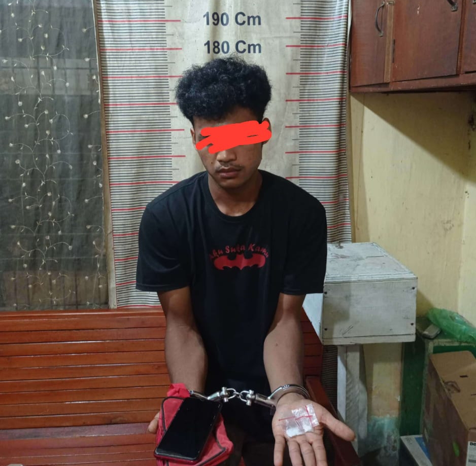 Sat Reskrim Polsek Tanjung Pura Tangkap Seorang Pengedar Sabu