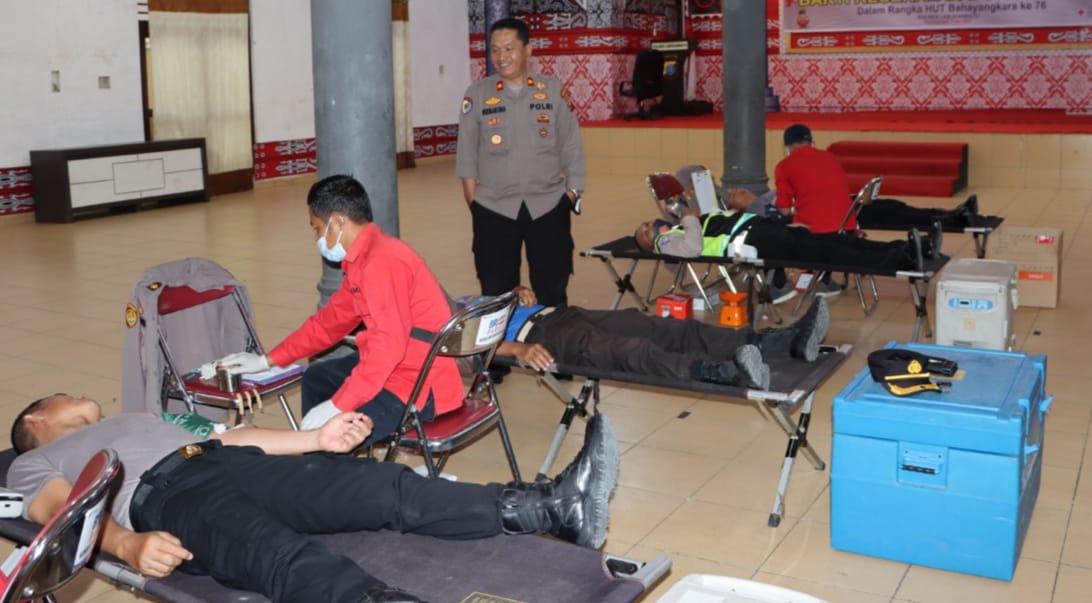Polres Labuhanbatu Sumbang 150 Kantong Darah