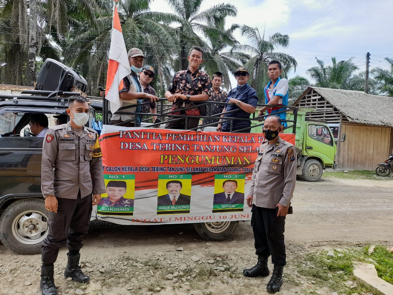 Polsek Padang Tualang Lakukan Monitoring dan Pengamanan Kampanye Pilkades