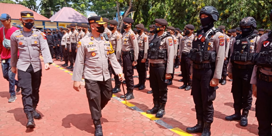 Polres Langkat Apel Gelar Pasukan Persiapan PAM Pilkades