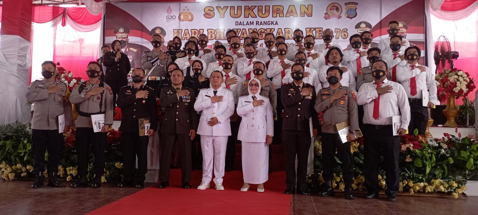 Polres Labuhanbatu Gelar Syukuran Dalam Peringatan HUT Bhayangkara Ke-76