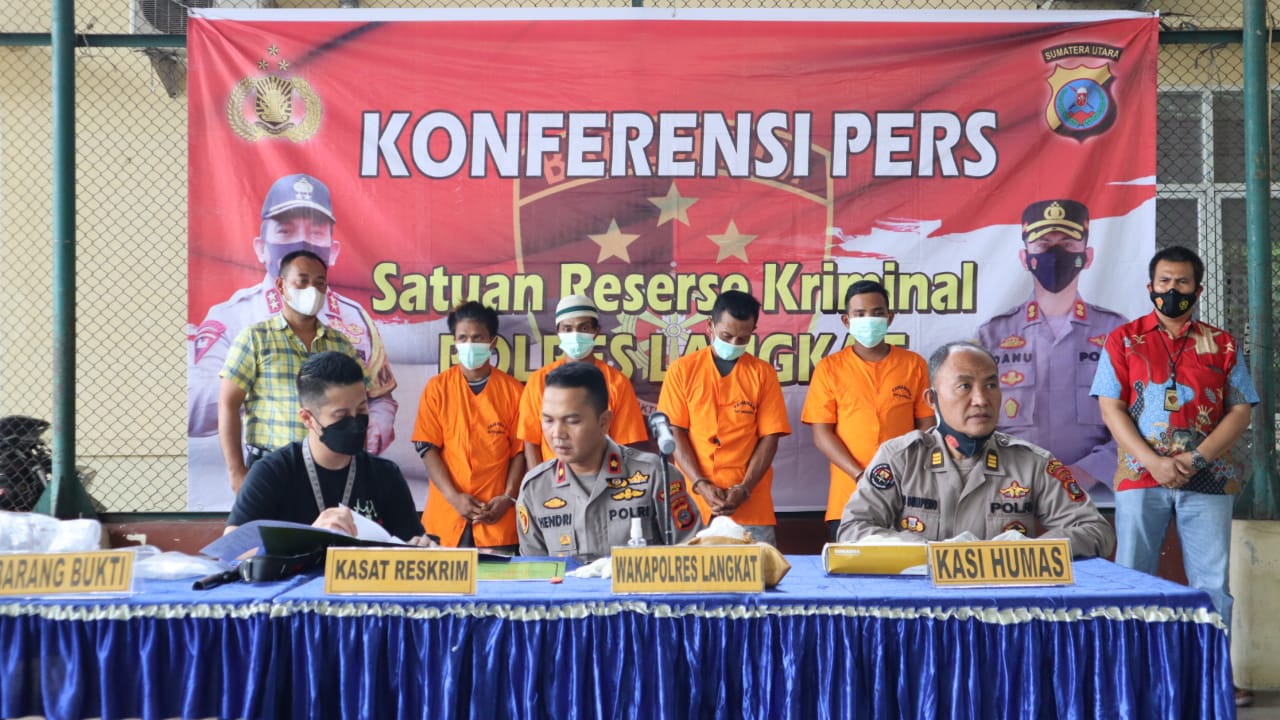 Dalam Waktu 2 Minggu, Jajaran Polres Langkat Berhasil Ungkap 5 Kasus 3 Diantaranya Kasus Curanmor