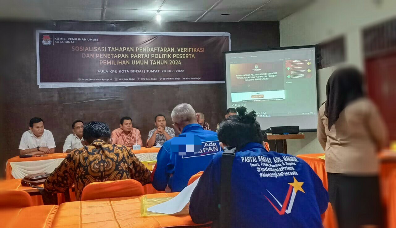 DPK Partai PRIMA Kota Binjai Hadiri Sosialisasi KPU Kota Binjai