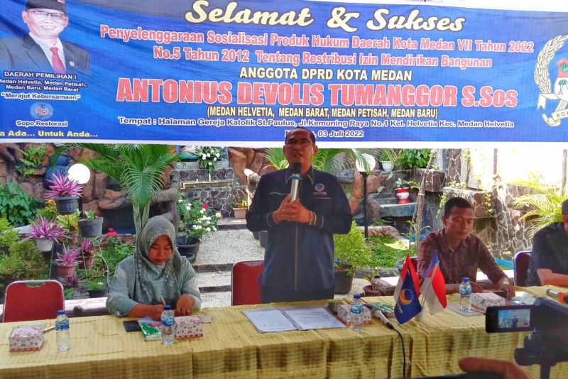 Sosperda di Helvetia, Antonius Tumanggor: Peningkatan PAD dari IMB untuk Kesejahteraan Warga Kota Medan