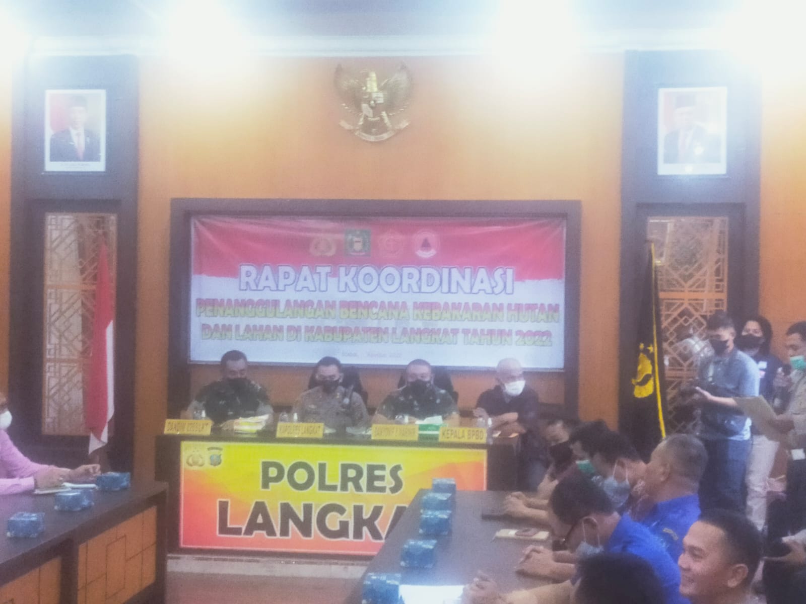 Polres Langkat Laksanakan Rapat Koordinasi Penanggulangan Bencana