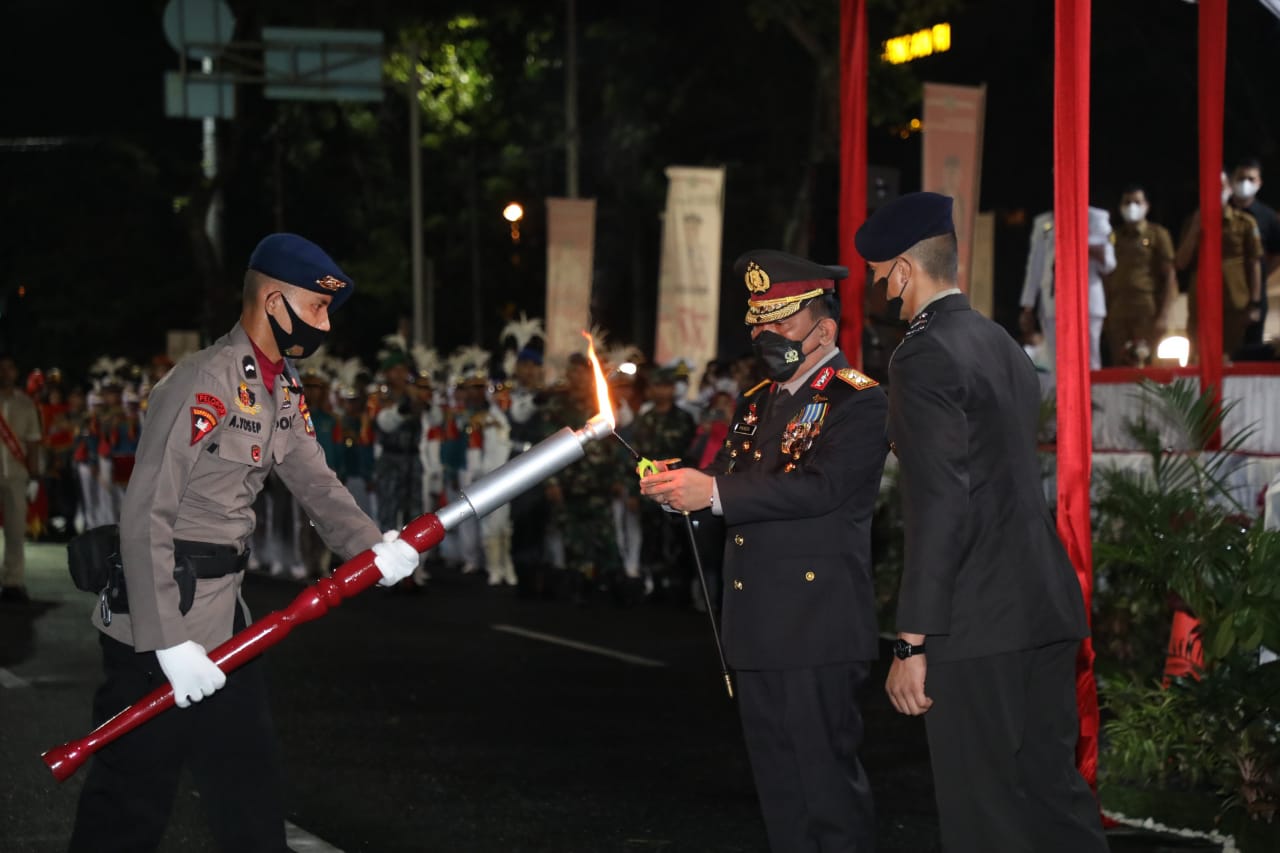 Peringati HUT RI Ke-77, Kapolda Sumut Pimpin Upacara Taptu