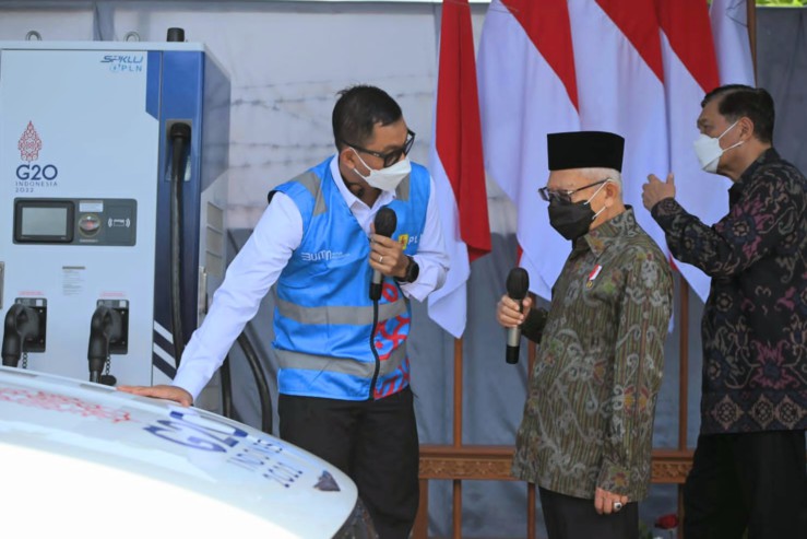 Sambut Puncak Acara Presidensi G20, Wapres Ma’ruf Amin Tinjau Kesiapan SPKLU PLN