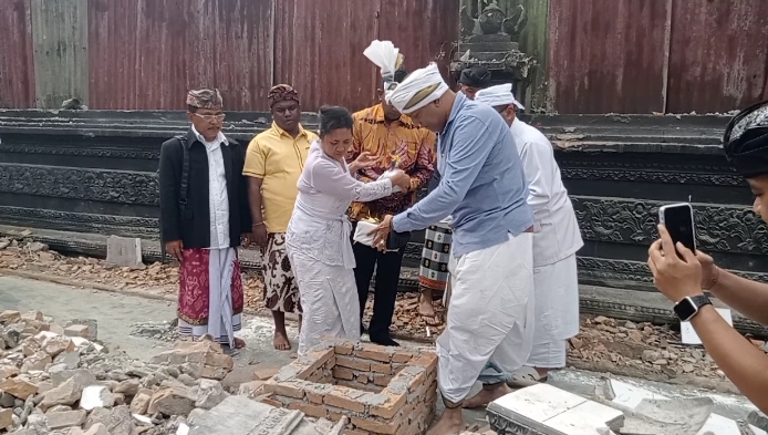 Ketua Paruman Walaka Sumut & Ketua PHDI Sumut Hadiri Acara Peletakan Batu Pertama di Pura Agung Raksa Buana