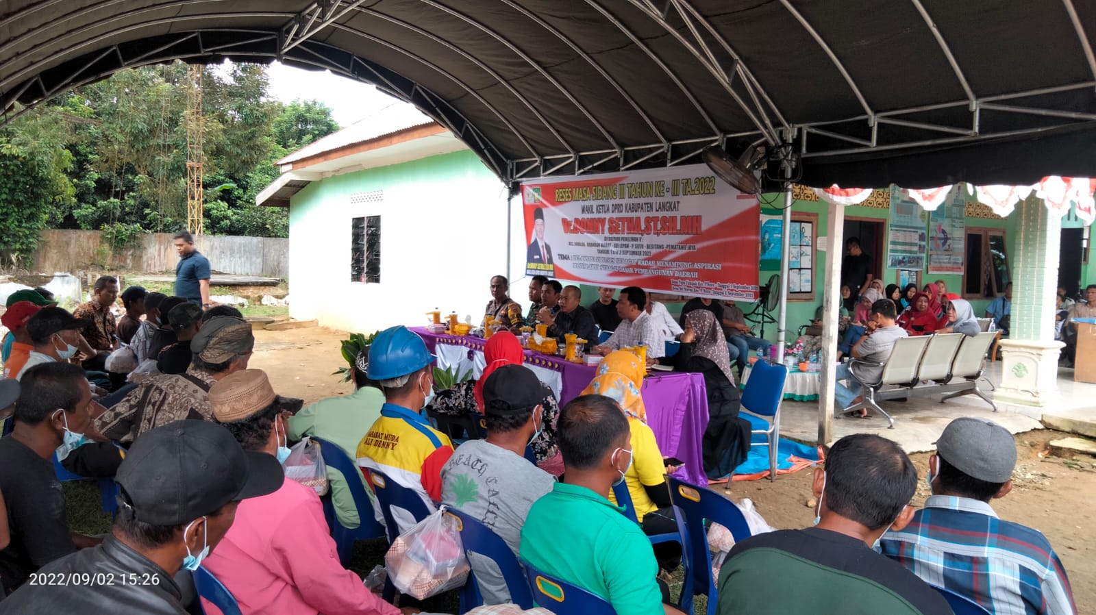 Menampung Inspirasi Masyarakat.Doni Setha. Reses Masa Sidang lll Tahun Ke-lll Ta. 2022