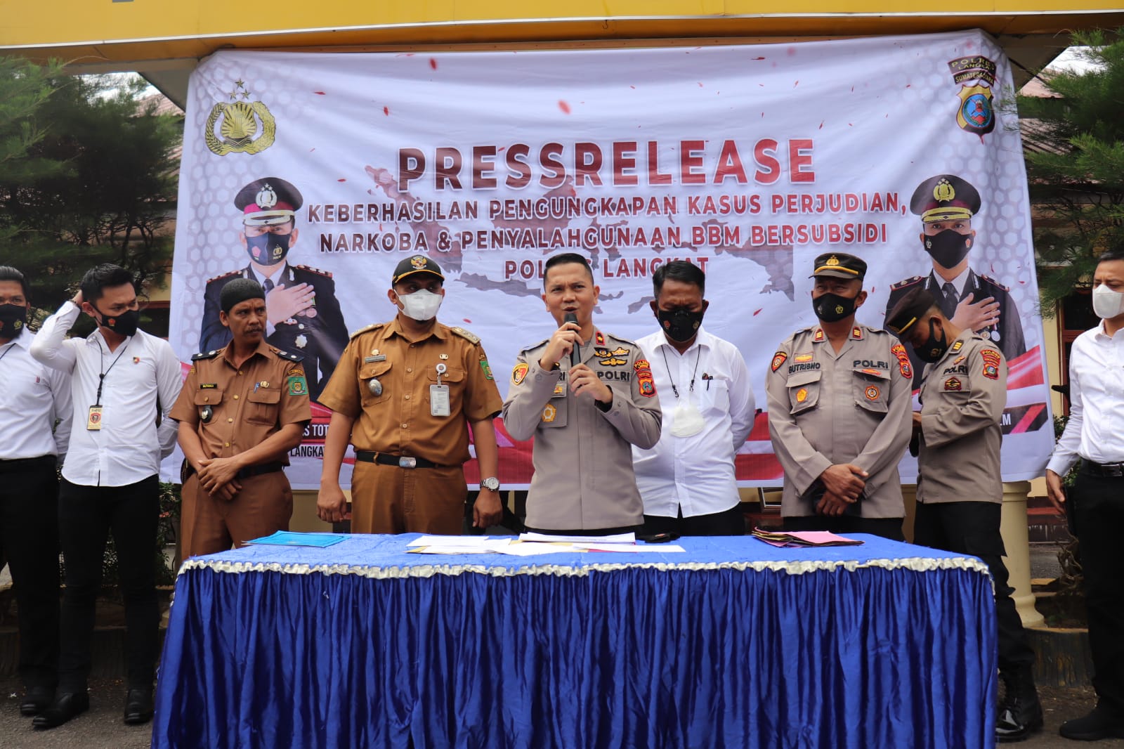 Polres Langkat Gelar Kasus Migas, Narkotika & Judi