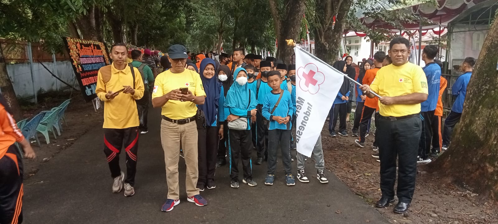 HUT PMI ke-77, Kabupaten Langkat Dilaksanakan Gerak Jalan Santai