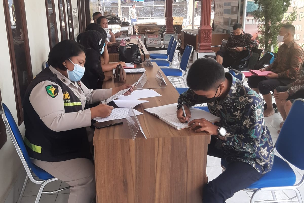 Polres Tanah Karo Verifikasi Calon Siswa Tamtama Polri T.A 2023 Asal Kabupaten Karo