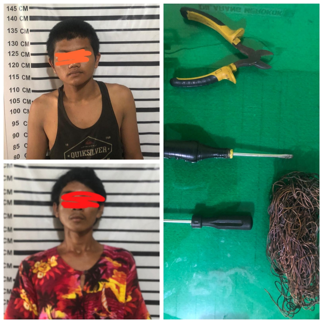 2 Dua Pencuri Kabel Listrik Rumah Kosong Ditangkap