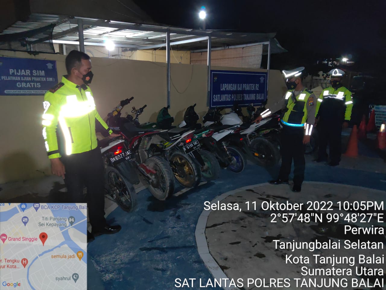 Satlantas Polres Tanjungbalai Laksanakan Penindakan Kendaraan Knalpot Blong