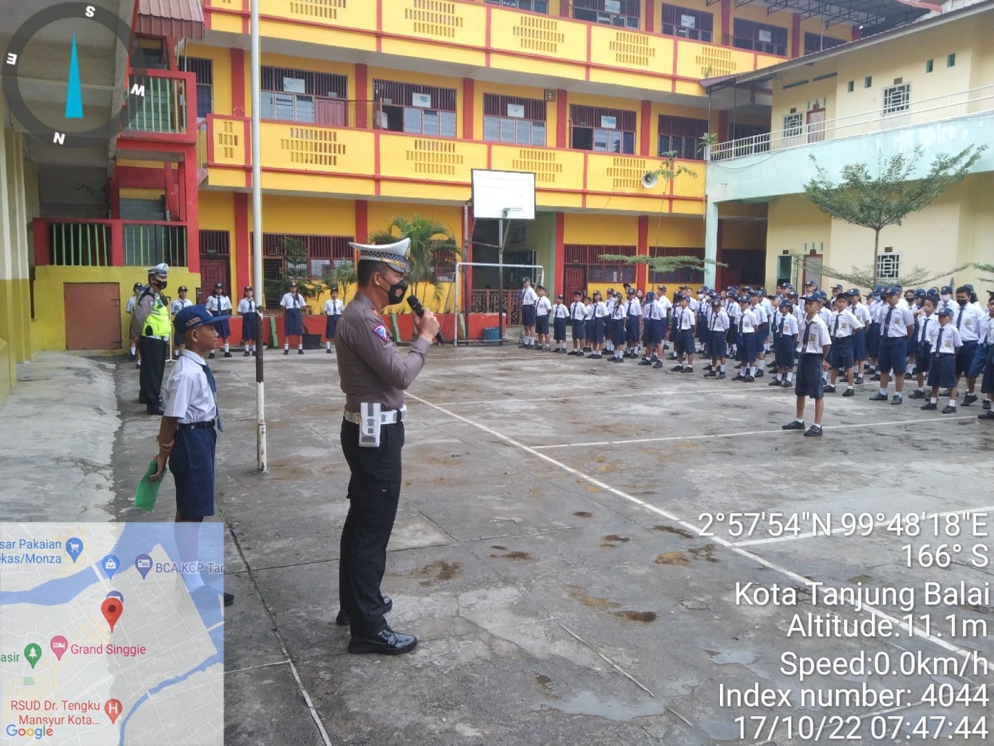 Satlantas Polres Tanjungbalai Sosialisasi Tertib Berlalulintas Dan Simulasi Tehnik Mengendarai Sepeda Motor
