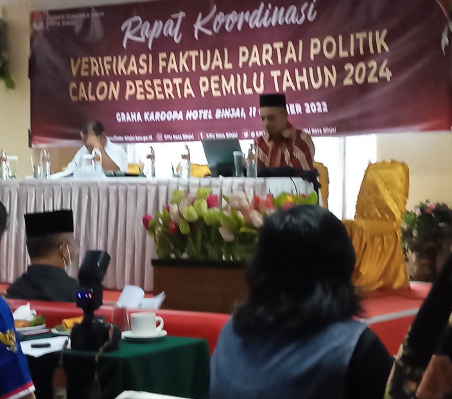 DPK Partai PRIMA Hadiri Rapat Koordinasi Bersama KPU Kota Binjai