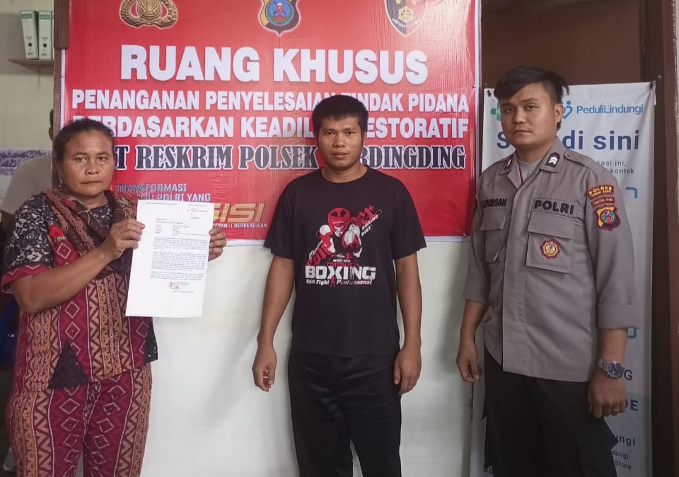 Polsek Mardinding Mediasi Perkara Penganiayaan Secara RJ