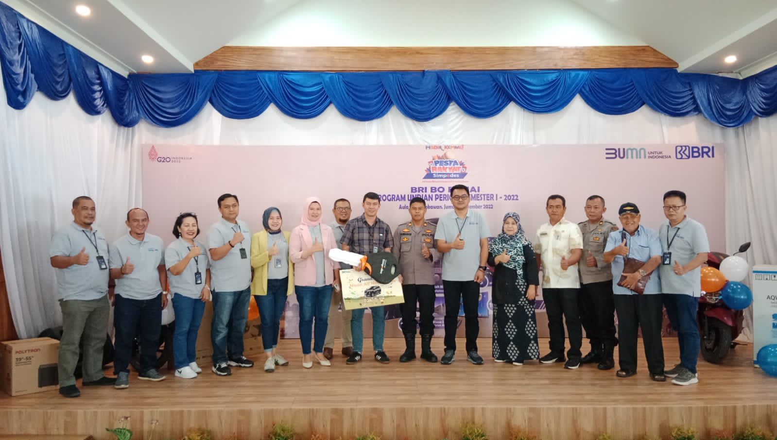 BRI Cab. Binjai Undi Hadiah Simpedes Semester I Tahun 2022 