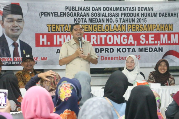 Sosialisasi Perda No 6 Tahun 2015, Ihwan Ritonga Ajak Warga Lebih Bijak Mengelola Sampah