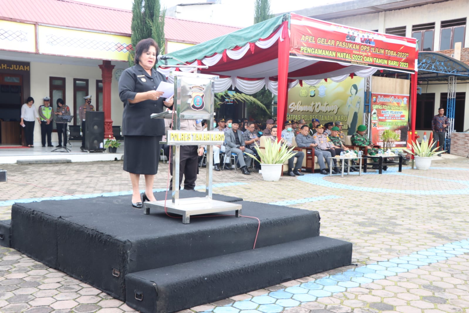 Bupati Karo Pimpin Apel Gelar Pasukan Ops Lilin Toba 2022