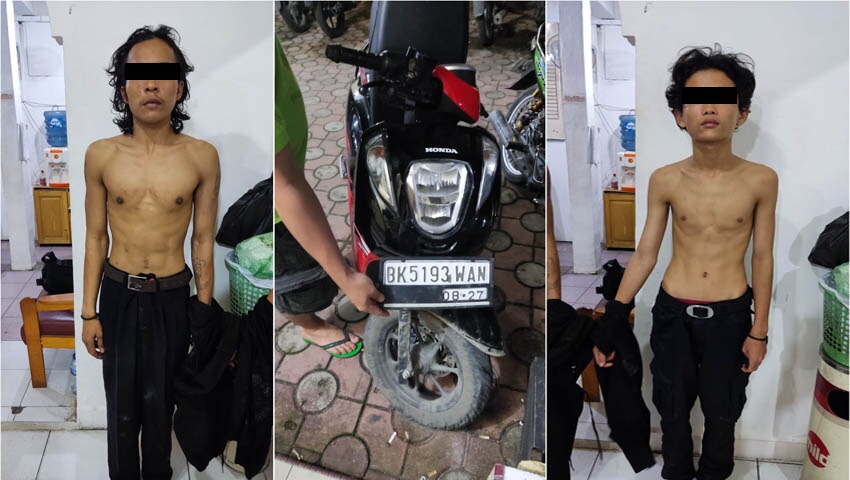Curi Sepeda Motor, Limbat & Temannya Ditangkap Jahtanras Polres Siantar 