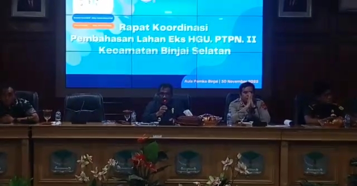 Walikota Binjai Hadiri  Rapat Koordinasi Pembahasan Lahan Eks HGU PTPN II