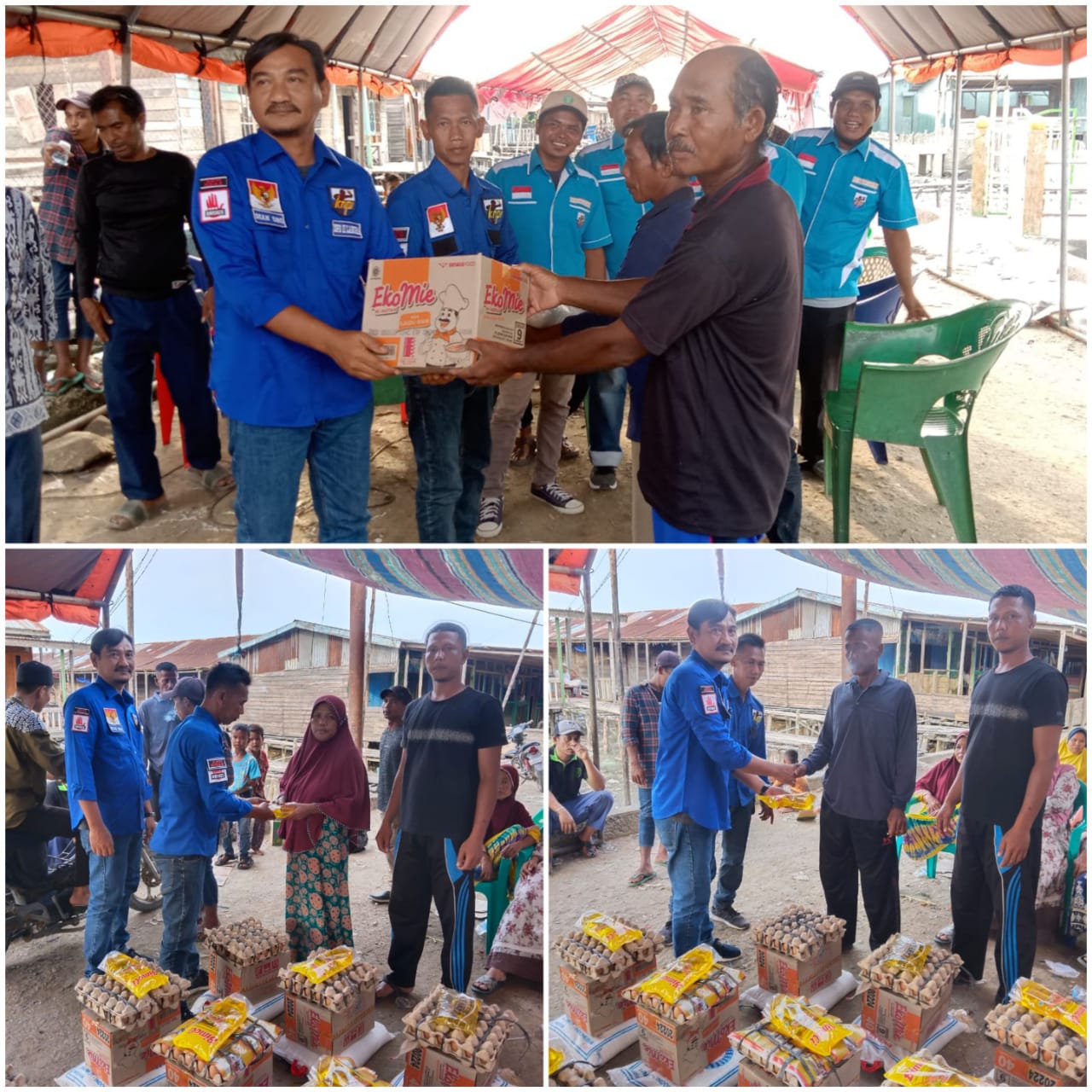 DPD KNPI Kab. Labura Dan DPK KNPI Kualuh Leidong  Beri Bantuan Untuk Korban Kebakaran Di Desa Simandulang