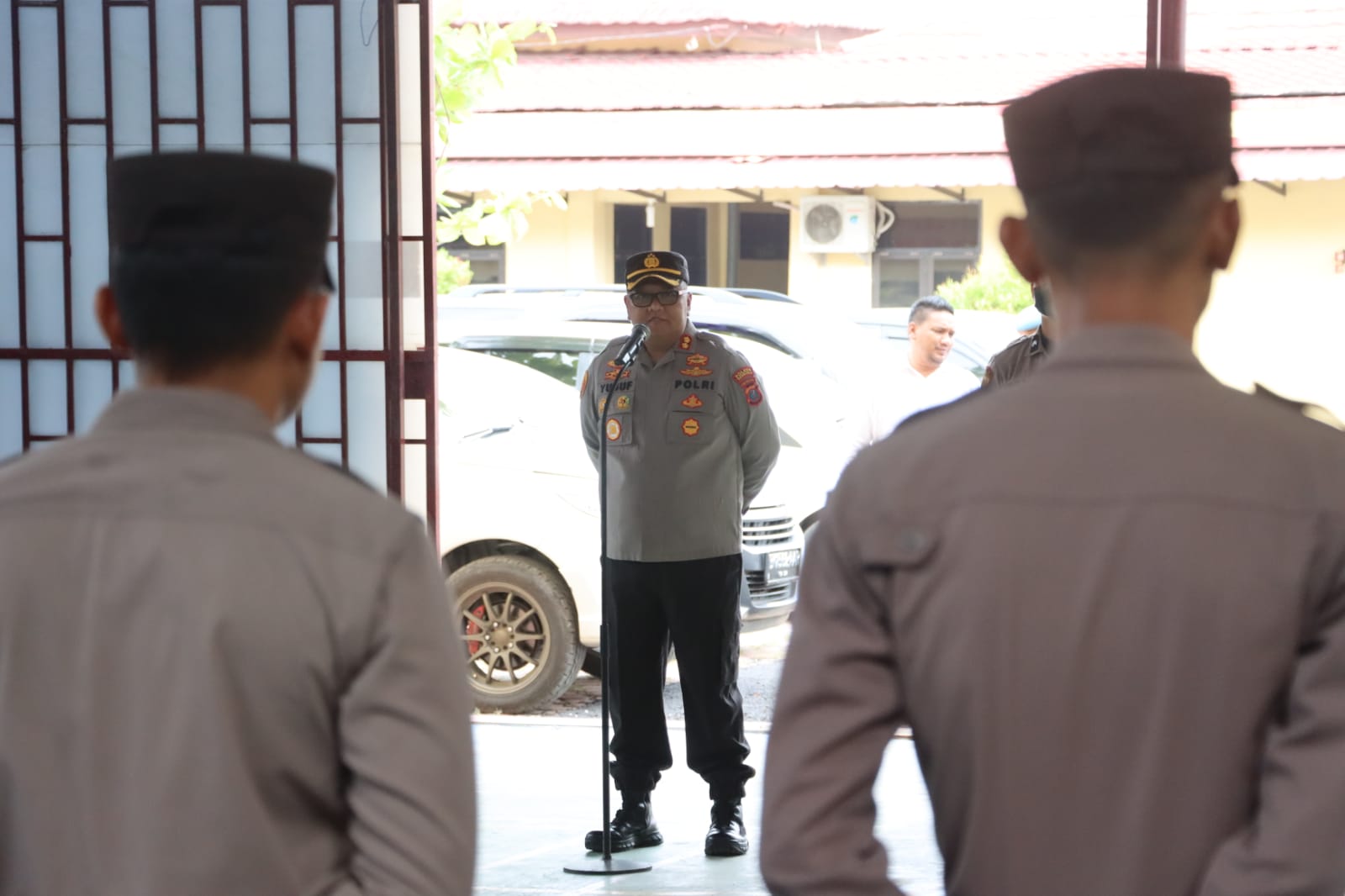 Kapolres Tanjung Balai  Pimpin Apel Pagi Personel
