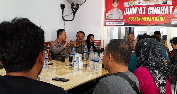 Polsek Medan Baru Dengar Keluhan Warga Kelurahan Merdeka
