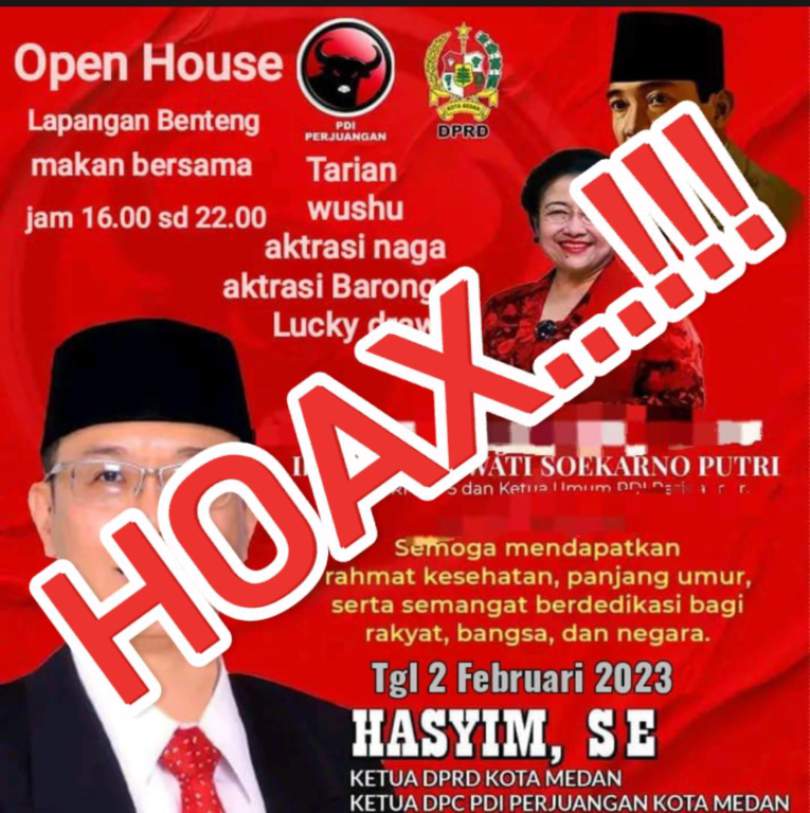 Hoax! Undangan Open House Imlek Hasyim SE Beredar di Medsos