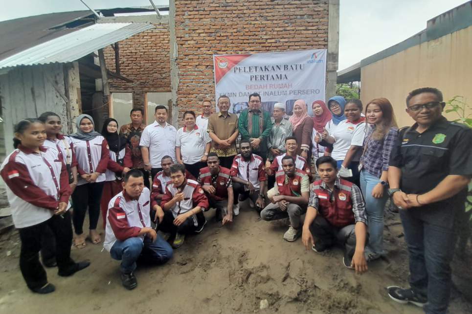 Wujud Kepedulian Sosial, KSP bersama FKMN dan PT INALUM Bedah Rumah Warga