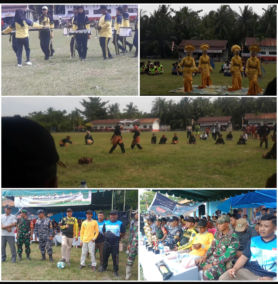 Pembukaan Turnamen Sepak Bola  Klub 2023 Di Desa Pangkalan Lunang Berlangsung Meriah 