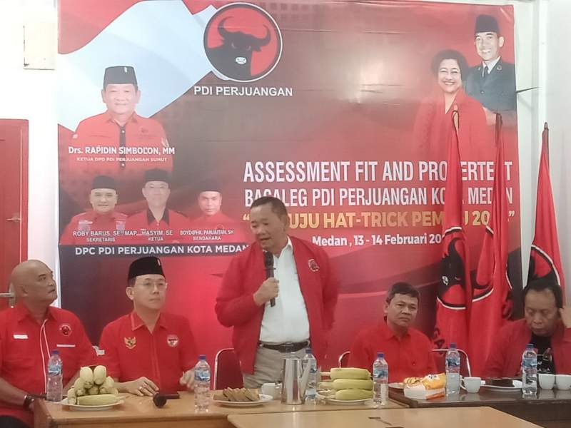 Rapidin Simbolon Apresiasi Fit And Proper Test Bacaleg DPC PDI Perjuangan Medan