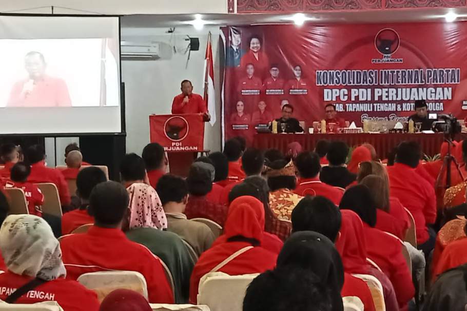 Ketua DPD PDI Perjuangan Sumut Pimpin Konsolidasi Partai di Sibolga dan Tapteng